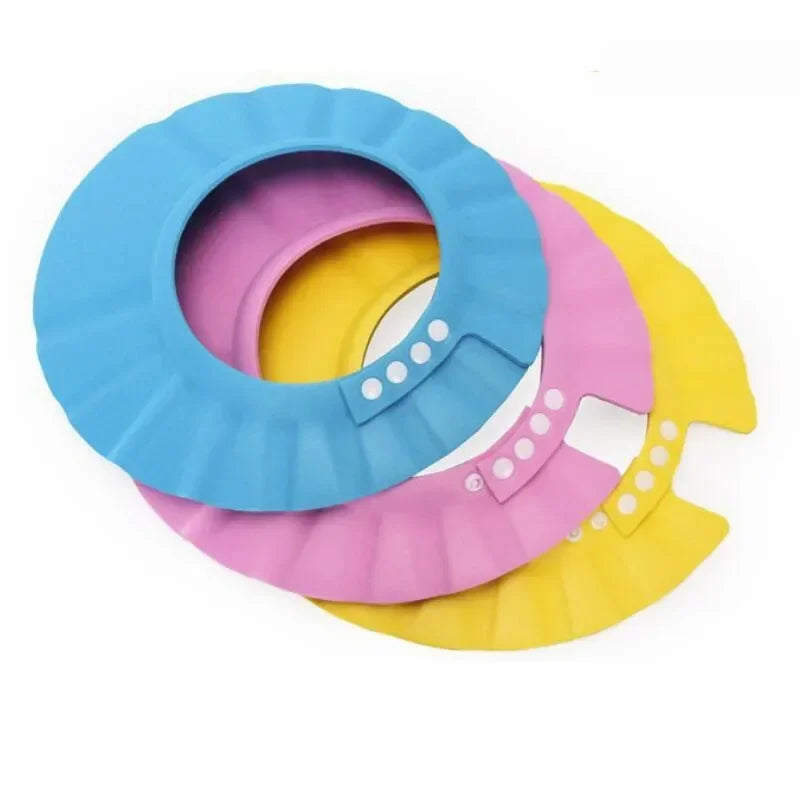 Baby Shower Soft Cap Adjustable Hair Wash Hat for Kids Ear Protection Safe Children Shampoo Bathing Shower Protect Head Cover