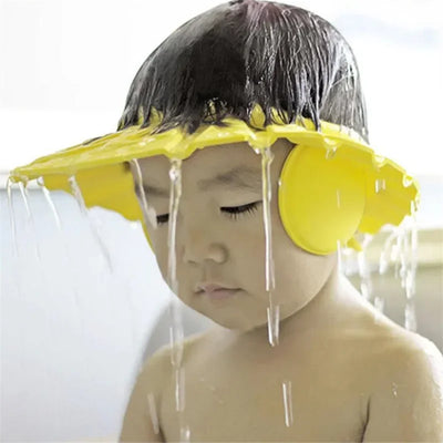 Baby Shower Soft Cap Adjustable Hair Wash Hat for Kids Ear Protection Safe Children Shampoo Bathing Shower Protect Head Cover