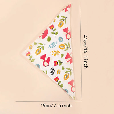 5pcs Baby Saliva Towel Triangle Scarf Pure Cotton Bandana Waterproof Bibs Newborn Boys Girls Absorbent Cloth Bib Saliva Scarf