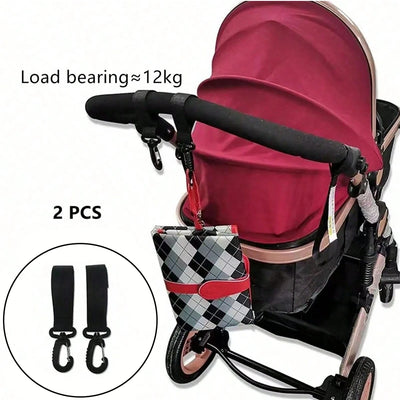 2pcs PU leather baby bag stroller hook pram rotate 360degree rotatable cart organizer pram hook crochet stroller accessories