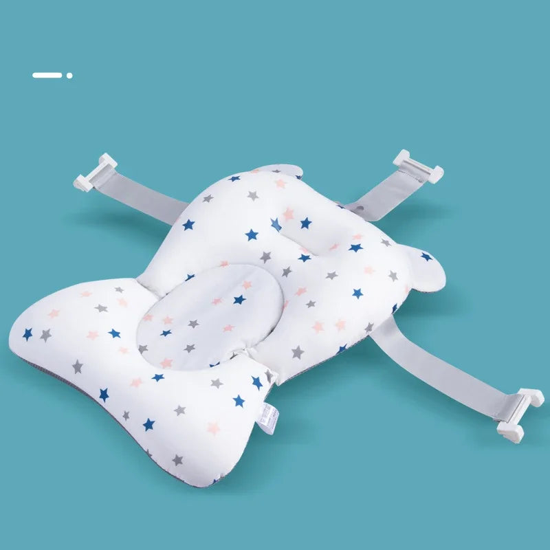 Baby Bath Seat Support Mat Foldable Bath Tub Pad &amp Chair Newborn Bathtub Pillow Infant Anti-Slip Soft Comfort Body Cushion