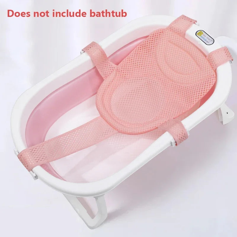 Baby Bath Seat Support Mat Foldable Bath Tub Pad &amp Chair Newborn Bathtub Pillow Infant Anti-Slip Soft Comfort Body Cushion