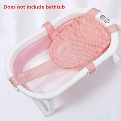 Baby Bath Seat Support Mat Foldable Bath Tub Pad &amp Chair Newborn Bathtub Pillow Infant Anti-Slip Soft Comfort Body Cushion