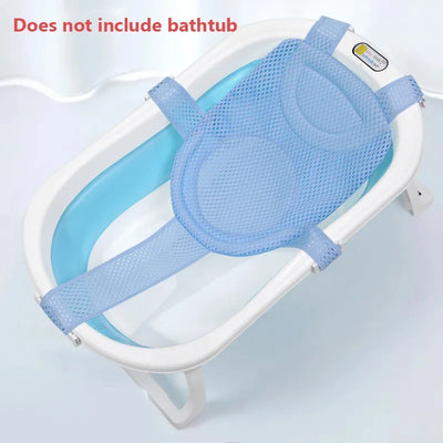 Baby Bath Seat Support Mat Foldable Bath Tub Pad &amp Chair Newborn Bathtub Pillow Infant Anti-Slip Soft Comfort Body Cushion