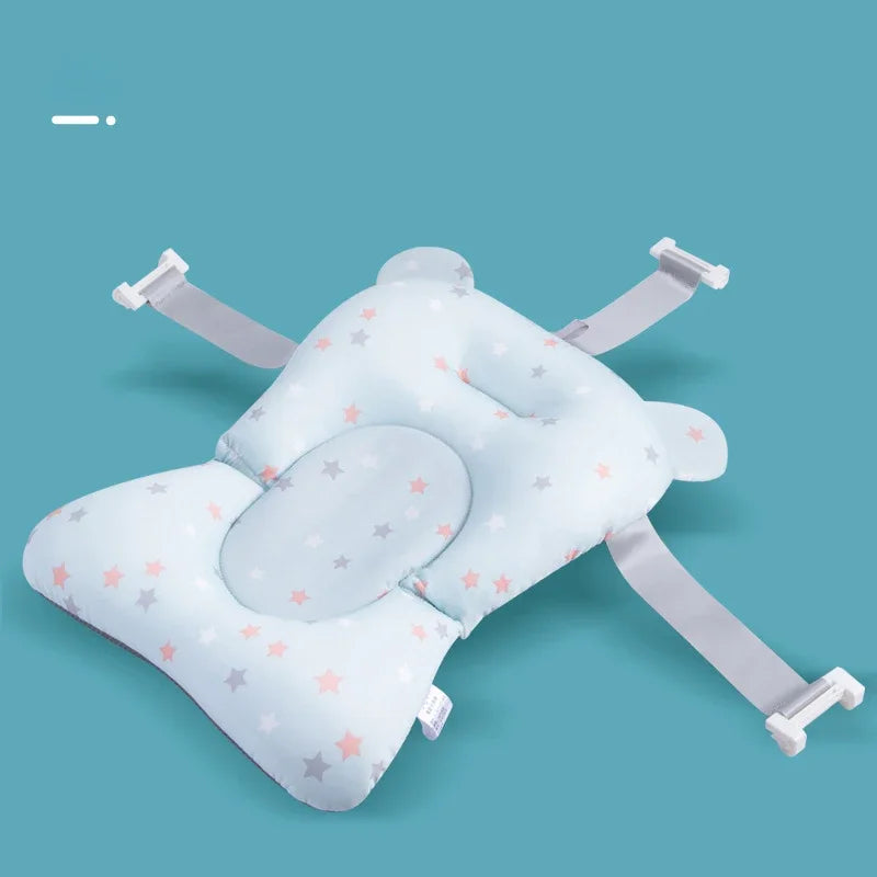 Baby Bath Seat Support Mat Foldable Bath Tub Pad &amp Chair Newborn Bathtub Pillow Infant Anti-Slip Soft Comfort Body Cushion