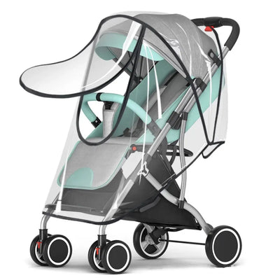 Universal Waterproof Rain Cover For Prams Pram Accessories Transparent Dust Cover Open Zip Umbrella Rainy Season Waterproof