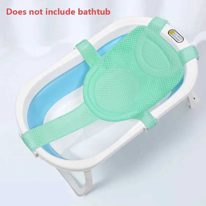 Baby Bath Seat Support Mat Foldable Bath Tub Pad &amp Chair Newborn Bathtub Pillow Infant Anti-Slip Soft Comfort Body Cushion