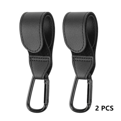 2pcs PU leather baby bag stroller hook pram rotate 360degree rotatable cart organizer pram hook crochet stroller accessories